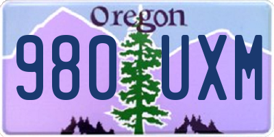 OR license plate 980UXM