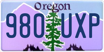 OR license plate 980UXP