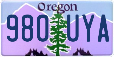 OR license plate 980UYA