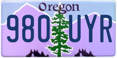 OR license plate 980UYR
