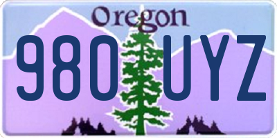 OR license plate 980UYZ