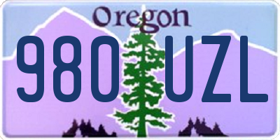 OR license plate 980UZL