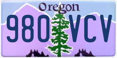 OR license plate 980VCV