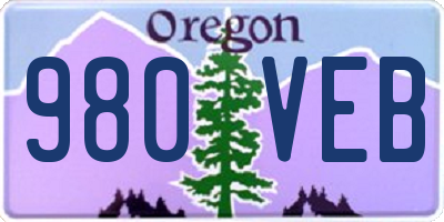 OR license plate 980VEB