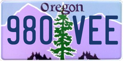 OR license plate 980VEE