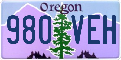 OR license plate 980VEH