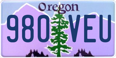 OR license plate 980VEU