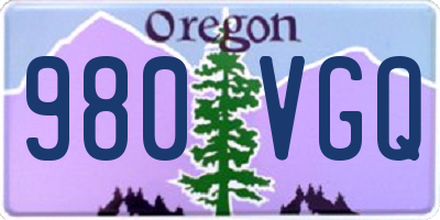 OR license plate 980VGQ