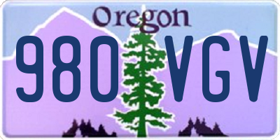 OR license plate 980VGV