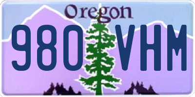 OR license plate 980VHM