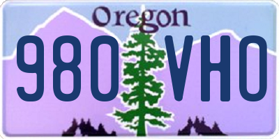 OR license plate 980VHO