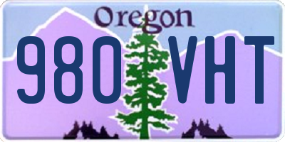 OR license plate 980VHT