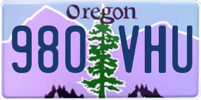 OR license plate 980VHU