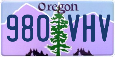 OR license plate 980VHV