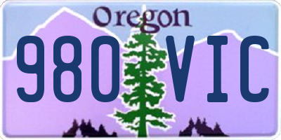 OR license plate 980VIC