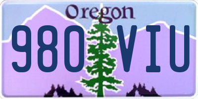 OR license plate 980VIU