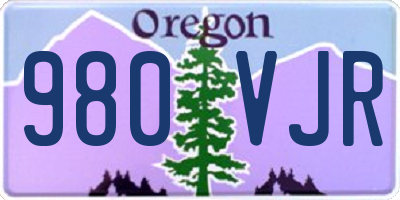OR license plate 980VJR
