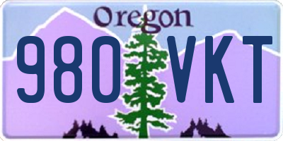 OR license plate 980VKT