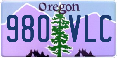 OR license plate 980VLC