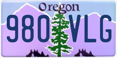OR license plate 980VLG