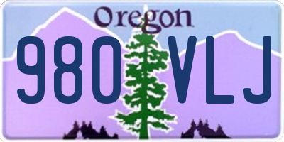 OR license plate 980VLJ