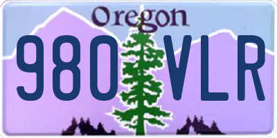 OR license plate 980VLR