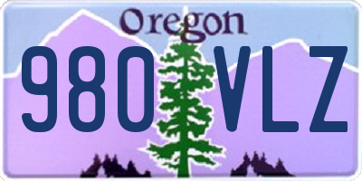 OR license plate 980VLZ