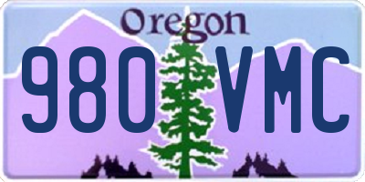 OR license plate 980VMC