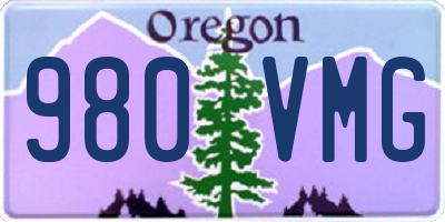 OR license plate 980VMG