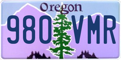 OR license plate 980VMR