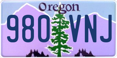 OR license plate 980VNJ