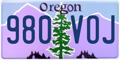 OR license plate 980VOJ