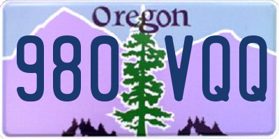 OR license plate 980VQQ