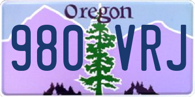OR license plate 980VRJ