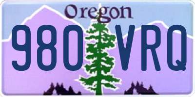OR license plate 980VRQ