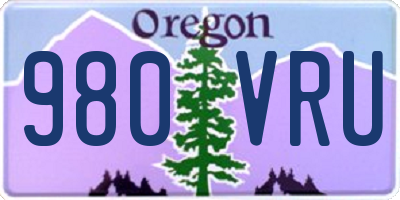 OR license plate 980VRU