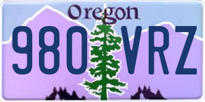 OR license plate 980VRZ