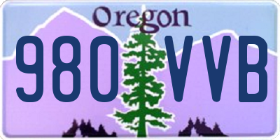 OR license plate 980VVB