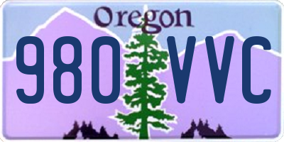 OR license plate 980VVC