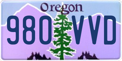 OR license plate 980VVD