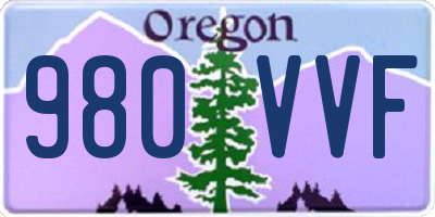 OR license plate 980VVF