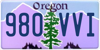 OR license plate 980VVI