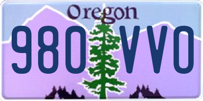 OR license plate 980VVO