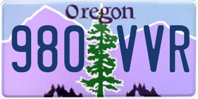 OR license plate 980VVR