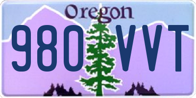 OR license plate 980VVT