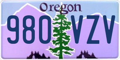OR license plate 980VZV