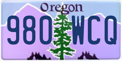 OR license plate 980WCQ