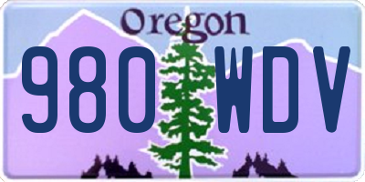 OR license plate 980WDV