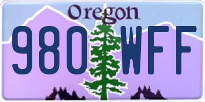OR license plate 980WFF