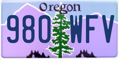 OR license plate 980WFV